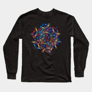 Colorfully Cycle Chains Long Sleeve T-Shirt